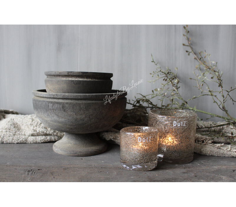 DUTZ cilinder windlicht met bubbels 10 cm