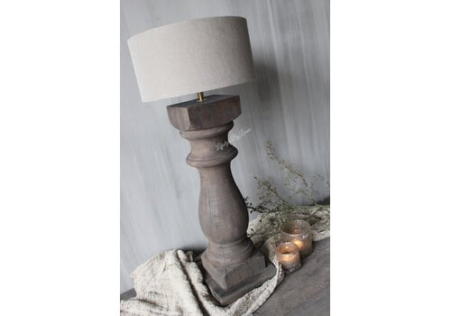 LUKSA LUKSA baluster lampvoet Antique Brown Ruby