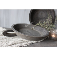 Luksa ronde houten bak met handvat