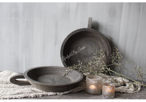 LUKSA Luksa ronde houten bak met handvat