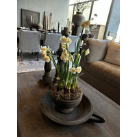 Luksa ronde houten bak met handvat