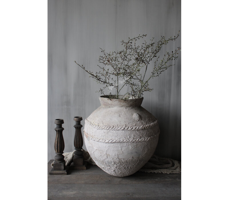 Luksa houtsnijwerk kandelaar Ninik 38cm