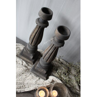 LUKSA houtsnijwerk kandelaar Ninik 38 cm