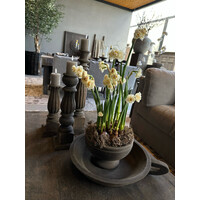 Luksa houtsnijwerk kandelaar Ninik 38cm