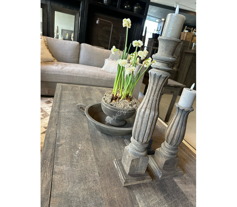 LUKSA houtsnijwerk kandelaar Ninik 38 cm