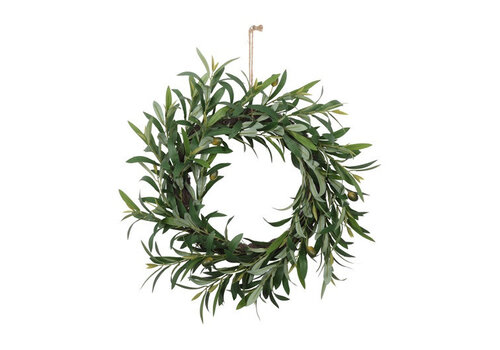 Zijden olijf krans 50cm