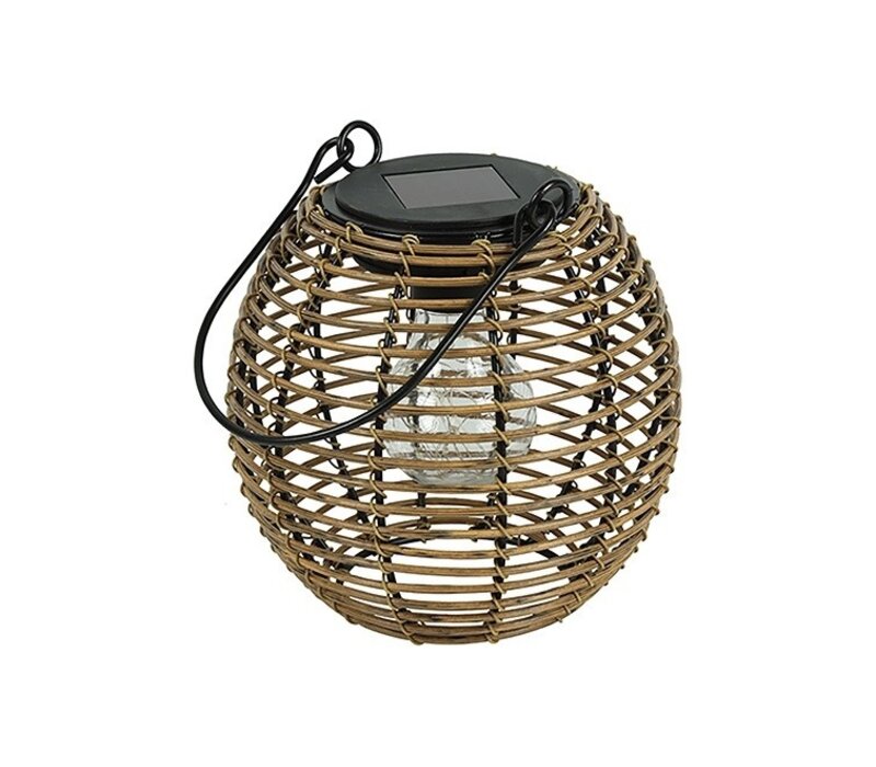Solar ronde hanglamp Elly naturel