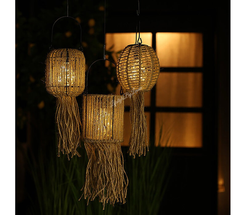 Solar lamp Ibiza naturel 15 cm