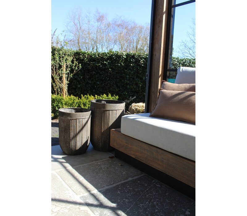 Roestige planten bak metaal Bart