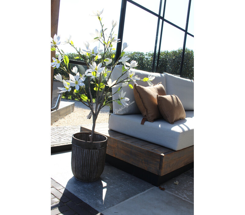 Roestige planten bak metaal Bart