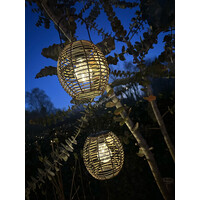 Solar ronde hanglamp Elly naturel