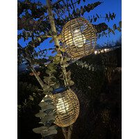 Solar ronde hanglamp Elly naturel