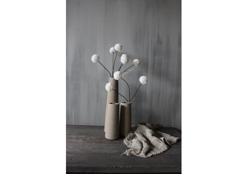 Namaak PomPom tak 3 bollen White 78 cm
