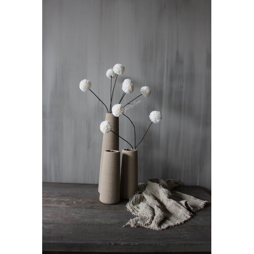 Namaak PomPom tak 3 bollen White 78 cm 