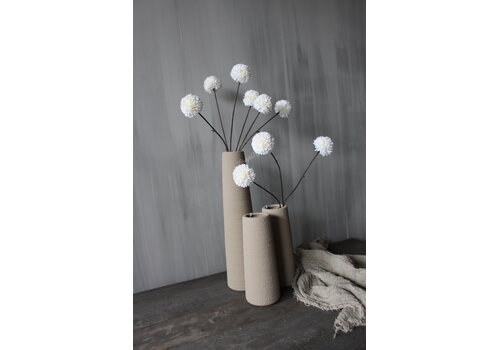 Hoge smalle vaas beige Nori 30cm