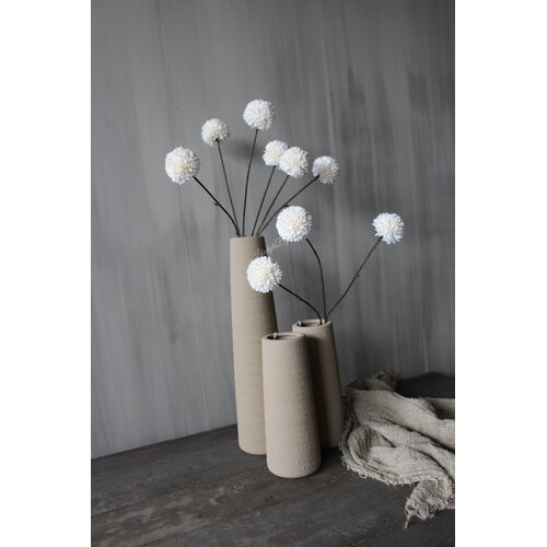 Hoge smalle vaas beige Nori 30cm 