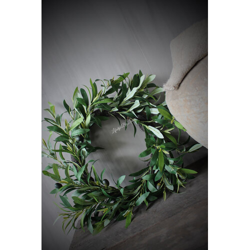 Zijden Olijfkrans 50 cm 
