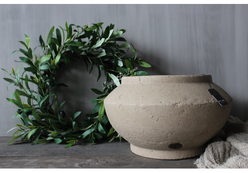 Brynxz Brynxz ronde pot conical Taupe 36 x 22 cm