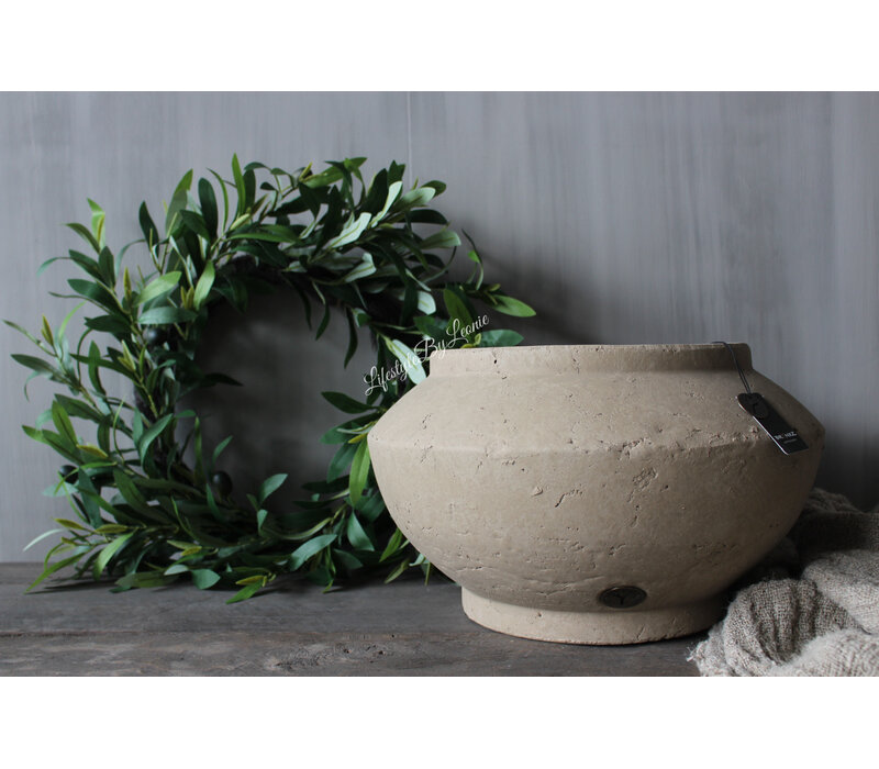 Brynxz ronde pot conical Taupe 36 x 22 cm