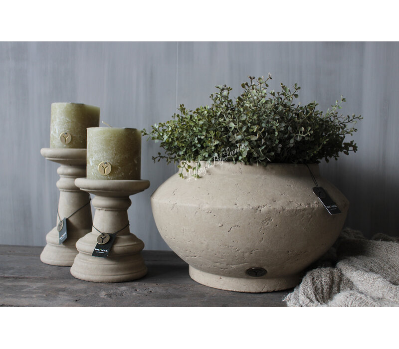 Brynxz ronde pot conical Taupe 36 x 22 cm