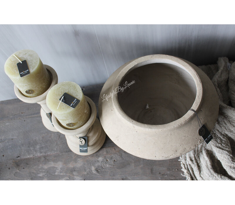 Brynxz ronde pot conical Taupe 36 x 22 cm