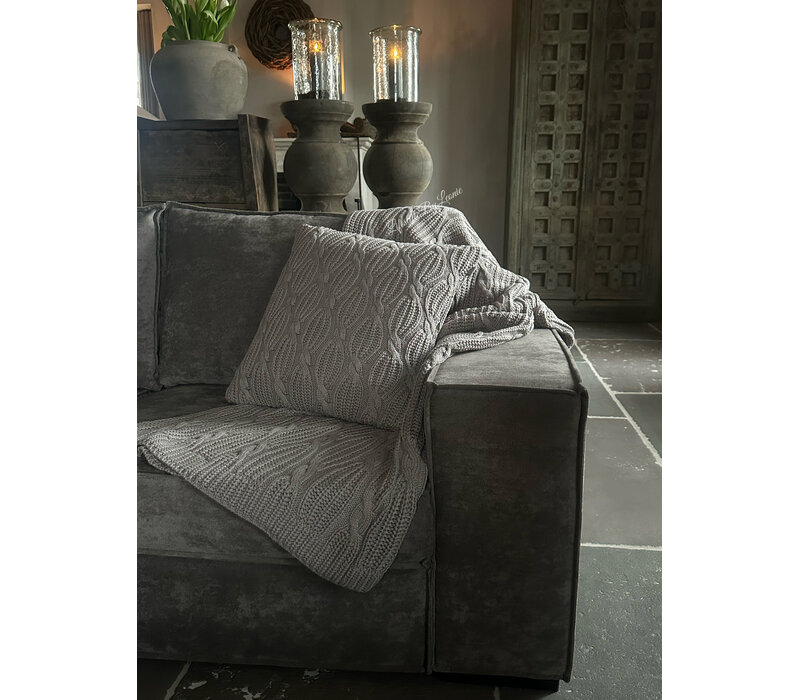 SILT woondeken / plaid Barcelona dove grey 170 x130cm