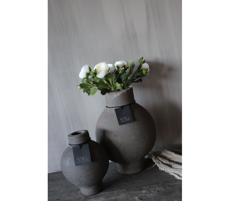 Zijden witte Ranonkel tak 35 cm