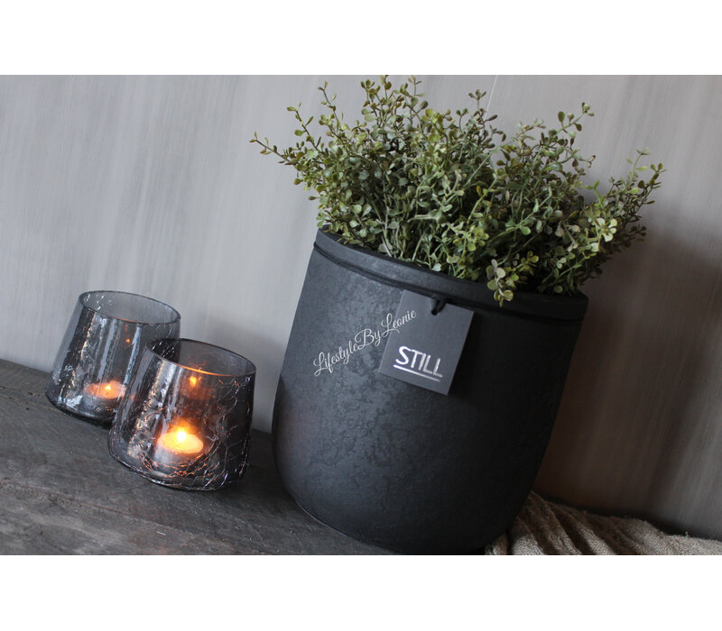 Still ronde pot Black 19x19cm