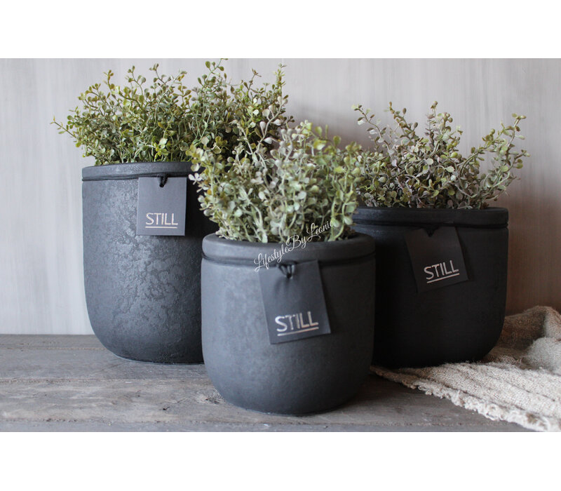 Still ronde pot Black 19x19cm