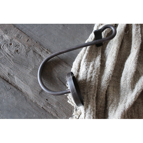 Grote metalen S kandelaar voor stompkaars 24 cm 