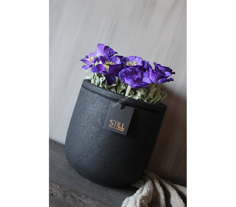 Still ronde pot Black 24x24cm