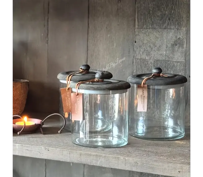 Aura Peeperkorn glazen voorraadpot 20x13cm