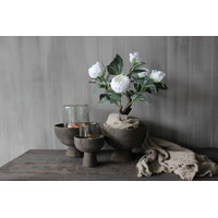 Namaak pioenrozen in pot Wit 44 cm