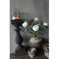 Namaak pioenrozen in pot Wit 44 cm