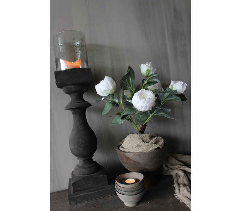 Namaak pioenrozen in pot Wit 44 cm