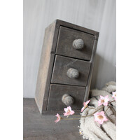 Mini houten ladekastje Sober grey