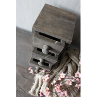 Mini houten ladekastje Sober grey