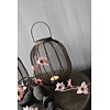 Metalen roest windlicht met hengsel Cairo 30 cm
