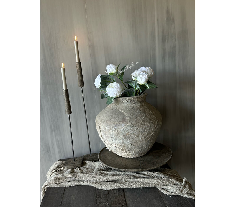 Aura Peeperkorn authentieke stenen waterpot -maat S