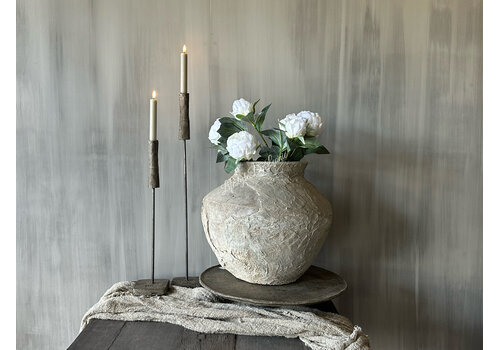 Namaak pioenrozen in pot Wit 44 cm