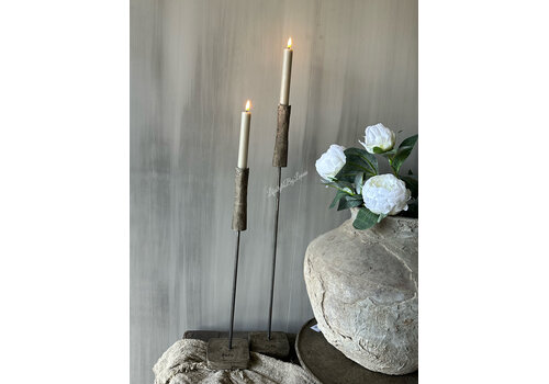 Wax LED dinerkaars Sand 15 cm set van 2