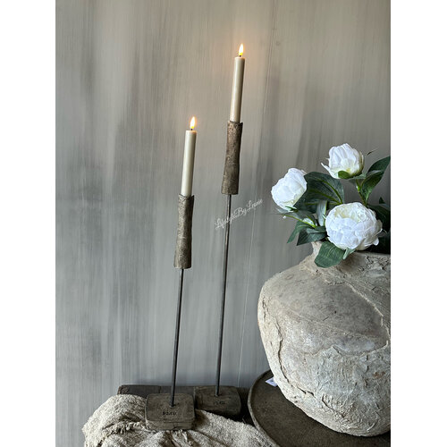 Wax LED dinerkaars Sand 15 cm set van 2 