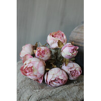 Bosje namaak pioenrozen oud roze 45cm