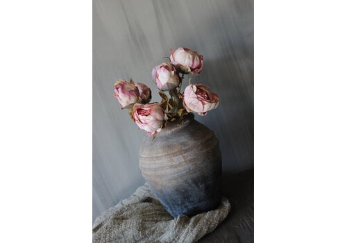 Bosje namaak pioenrozen oud roze 45cm