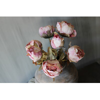 Bosje namaak pioenrozen oud roze 45cm
