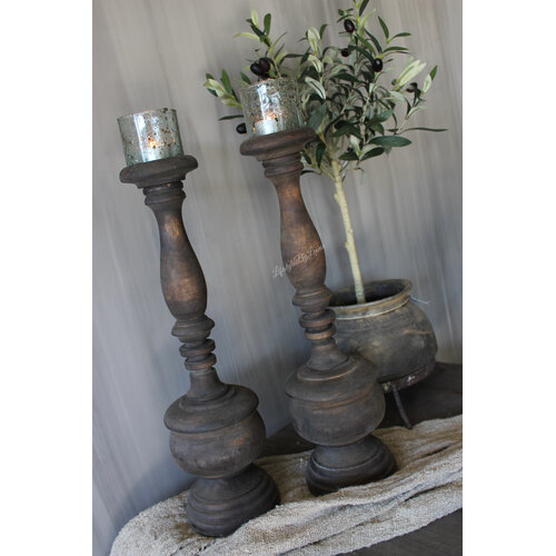 Brynxz cilinder windlicht Steenslag helder 7cm 