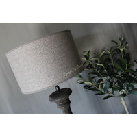 Cilinder lampenkap ruw linnen Leem 20 cm