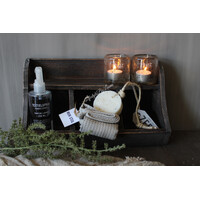 Houten gruttersbak Grey wash 35x20cm