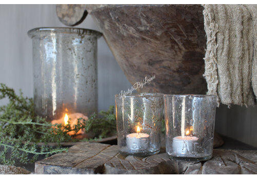 Aura Peeperkorn Aura Peeperkorn windlicht / drinkglas bubbels 9,5 cm