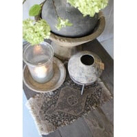 Shabby kelim kleedje Bruin / zwart 50x32cm